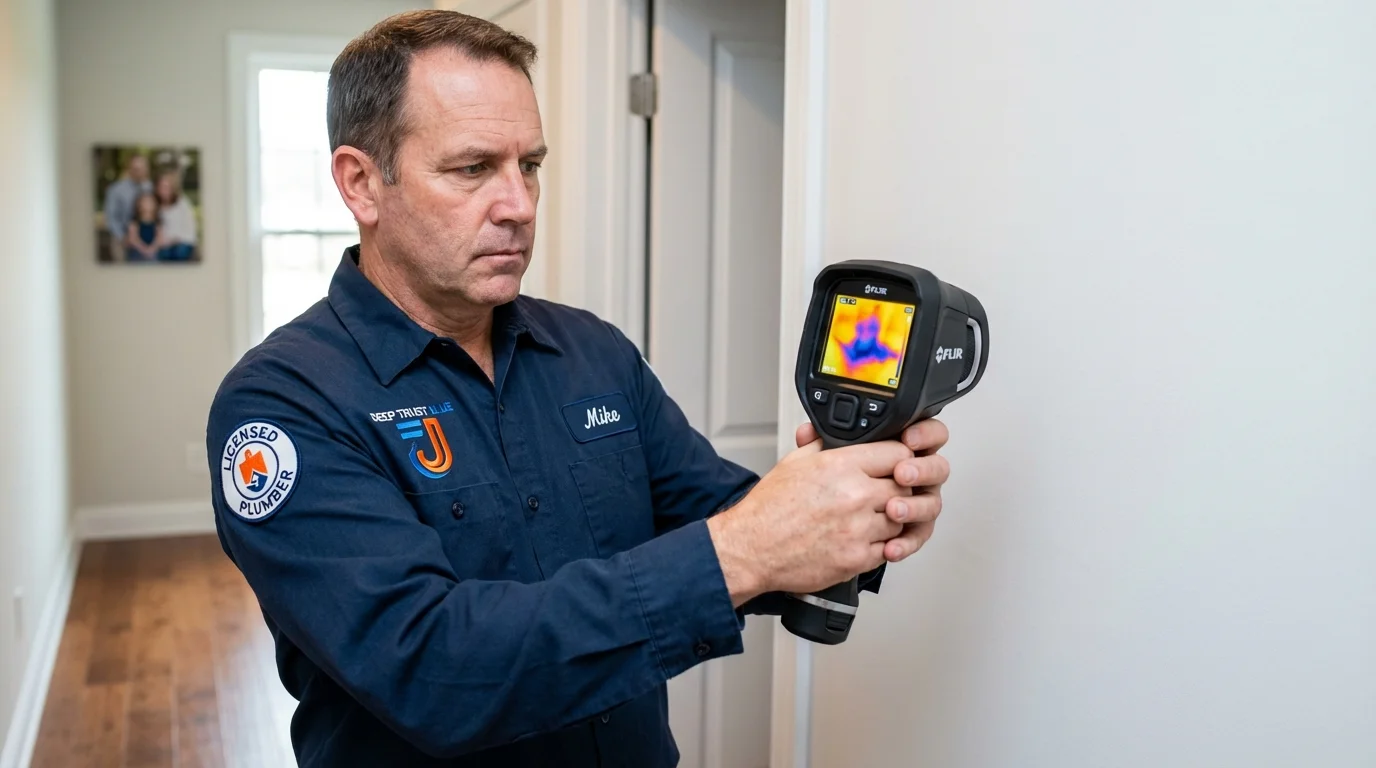 Thermal imaging leak detection by Johns Plumbing LLC in Crothersville